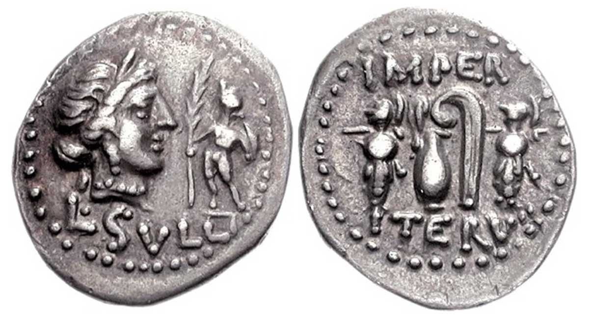 Sulla Venus Cupid Coin