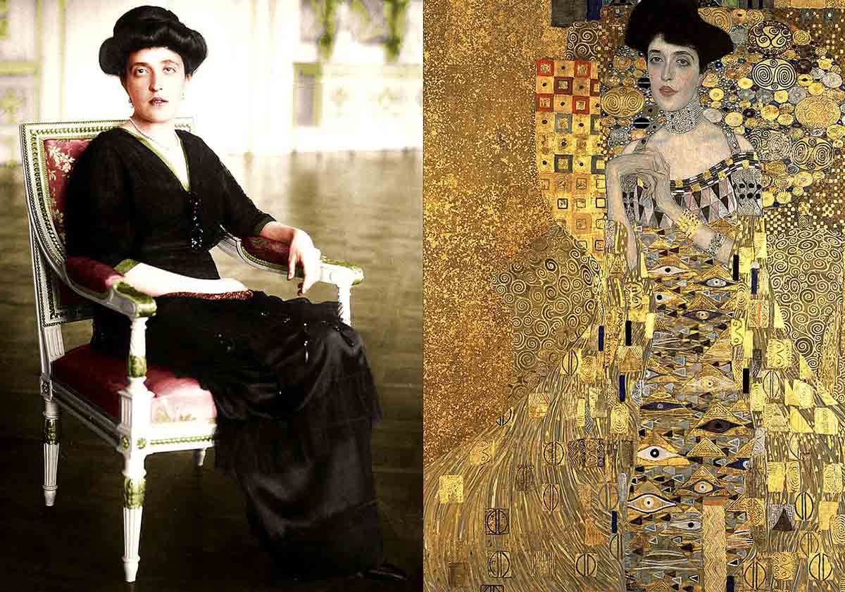 adele bloch bauer posing poortrait gistav klimt