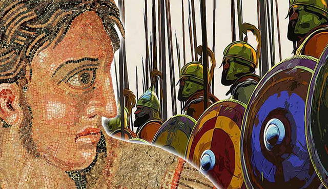 Alexander Mosaic and Macedonian soldiers