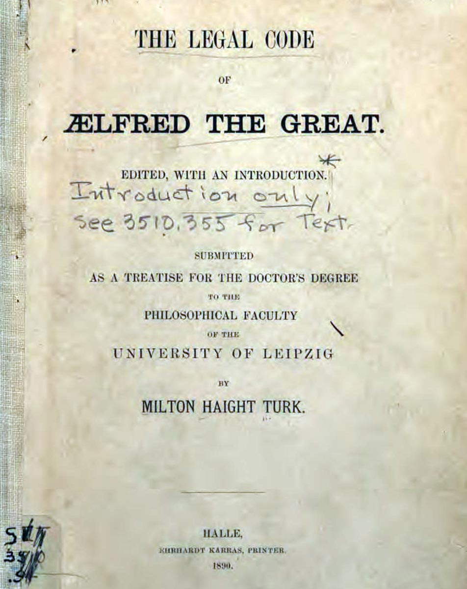 alfred great legal code doom book