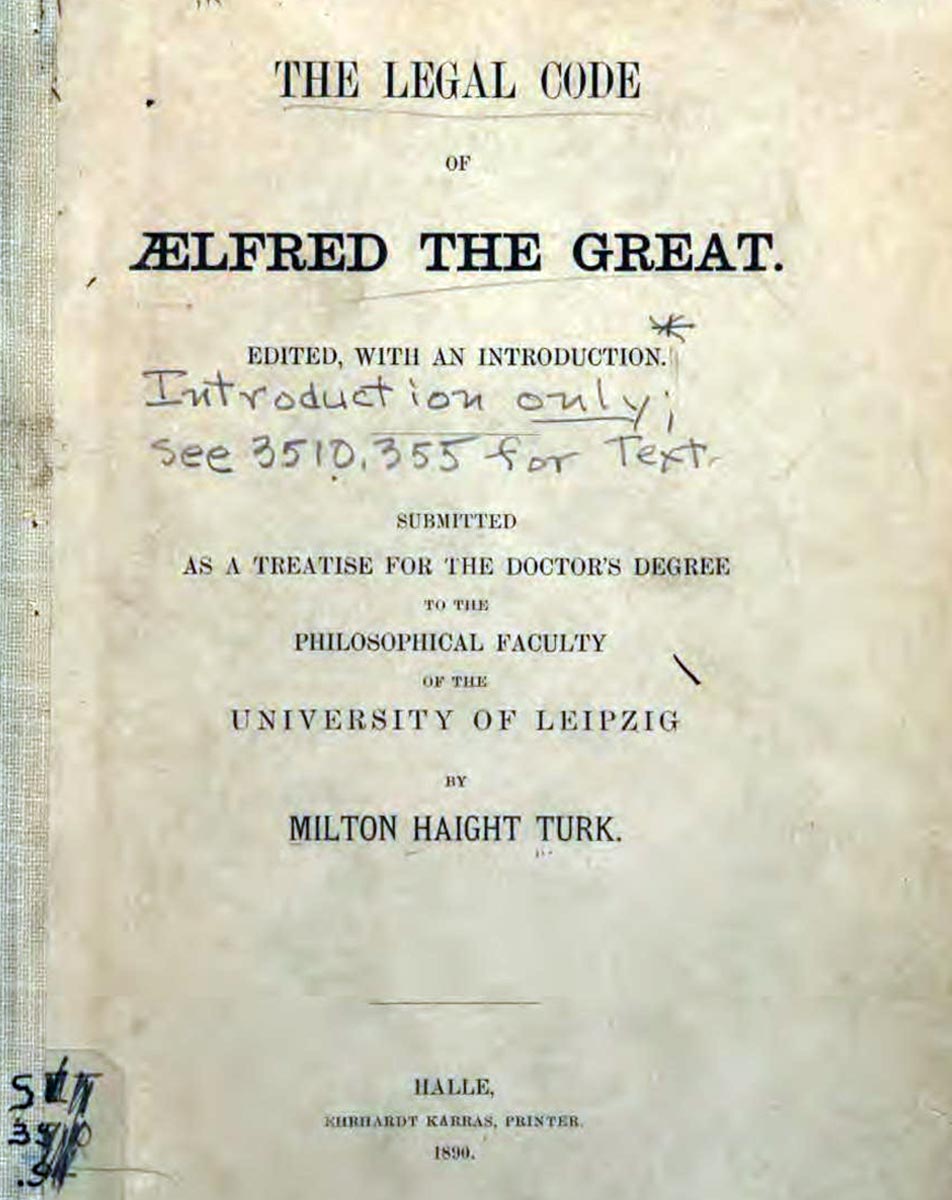 alfred great legal code doom book