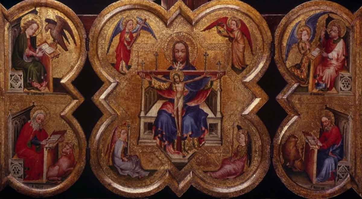 altarpiece with mark luke john matthew