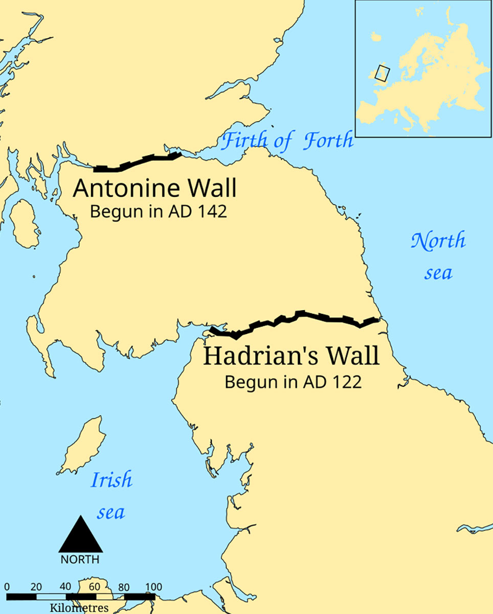 antonine wall map