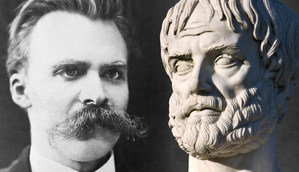 Friedrich Nietzsche and Aristotle bust