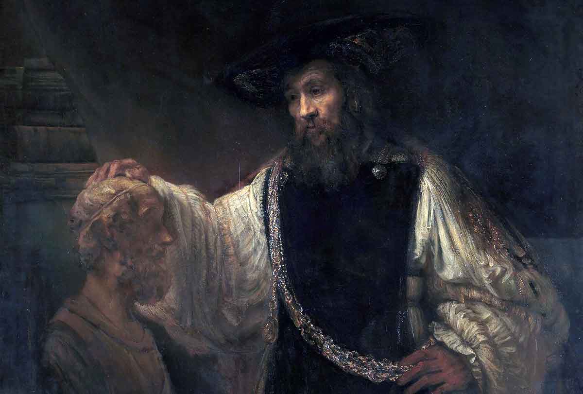 aristotle with bust homer rembrandt