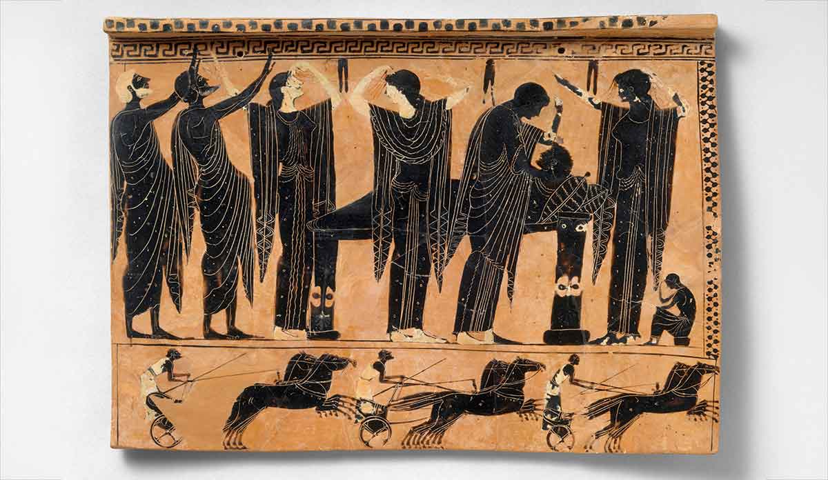 attic terracotta plaque greek
