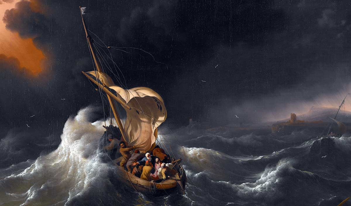 backhuysen ludolf christ in the storm on the sea of galilee