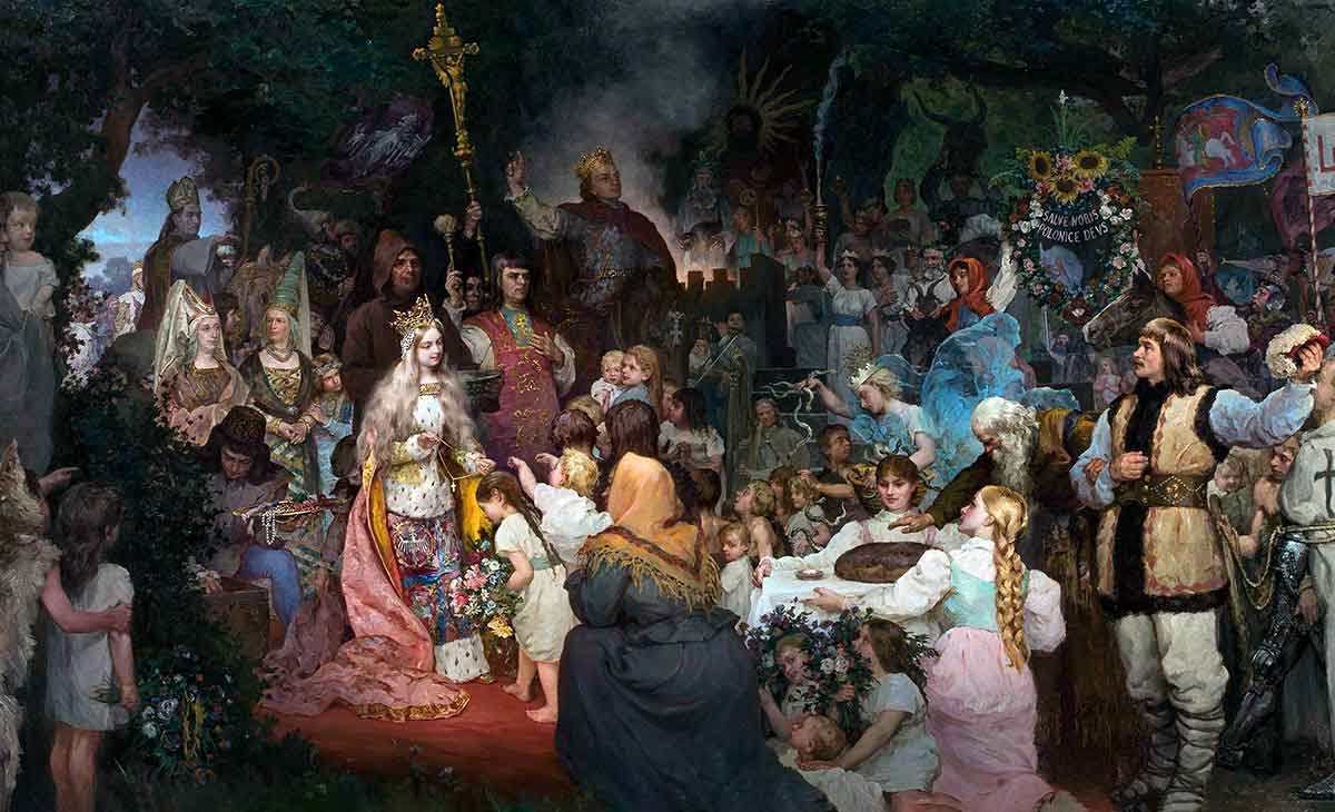 baptism of lithuania painting wladyslaw ciesielski