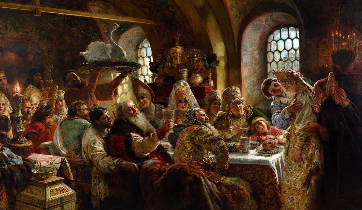 boyar wedding feast painting scandalous marriage