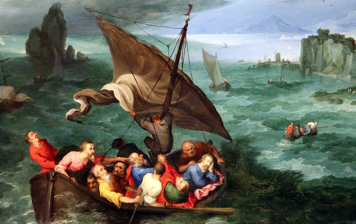 brueghel jan christ in the storm on the sea of galilee 1596