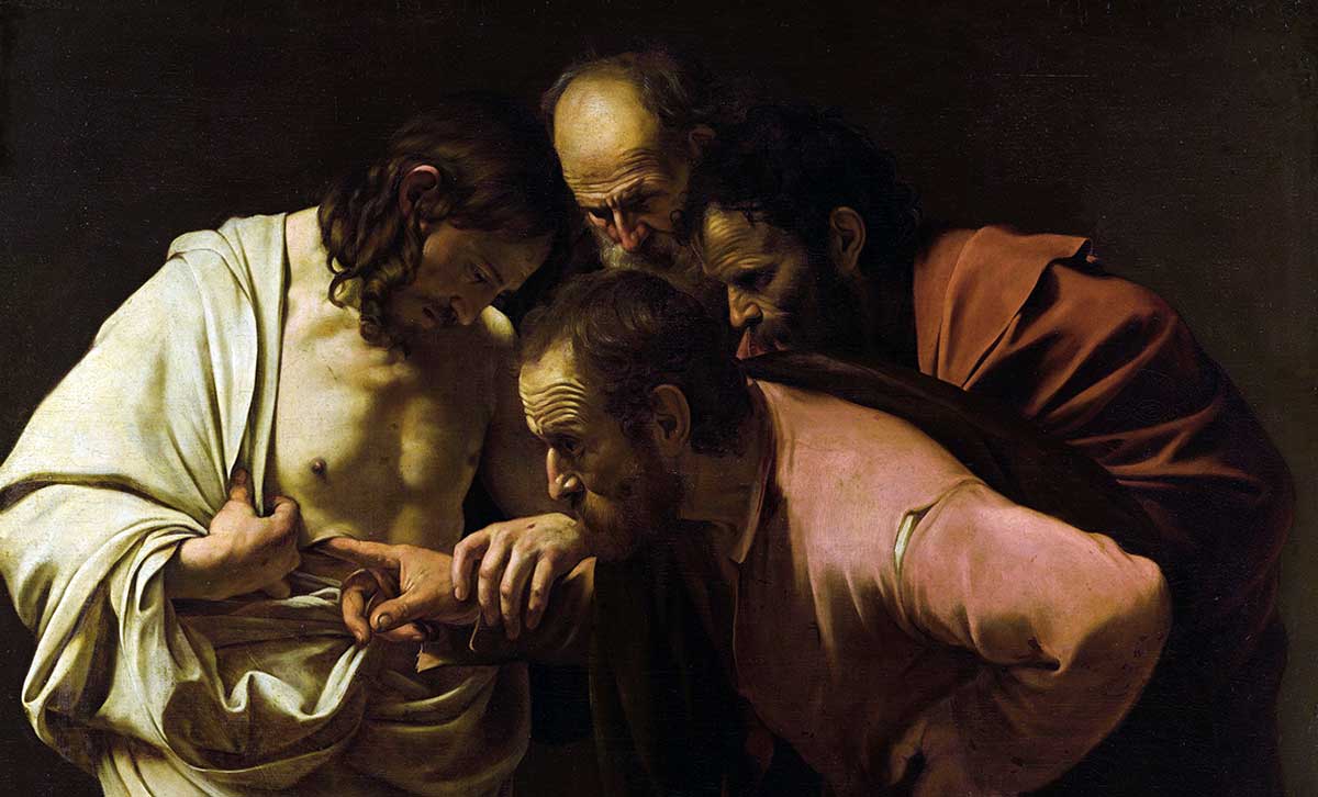 caravaggio the incredulity of saint thomas painting