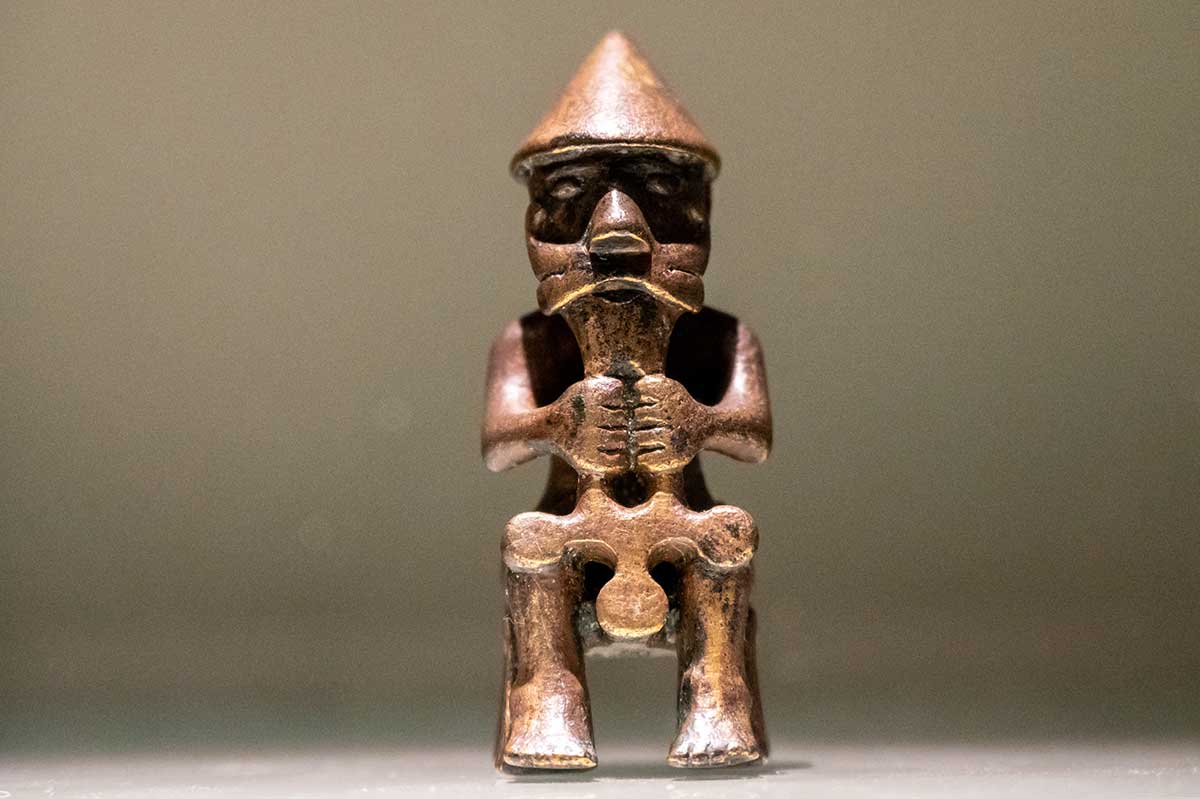 carved thor figurine iceland small museum