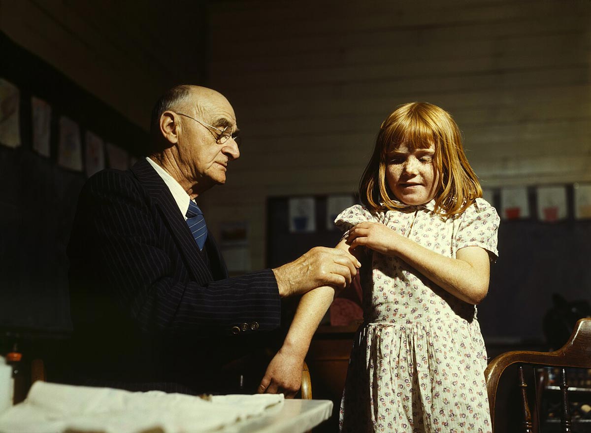 child getting a vaccine