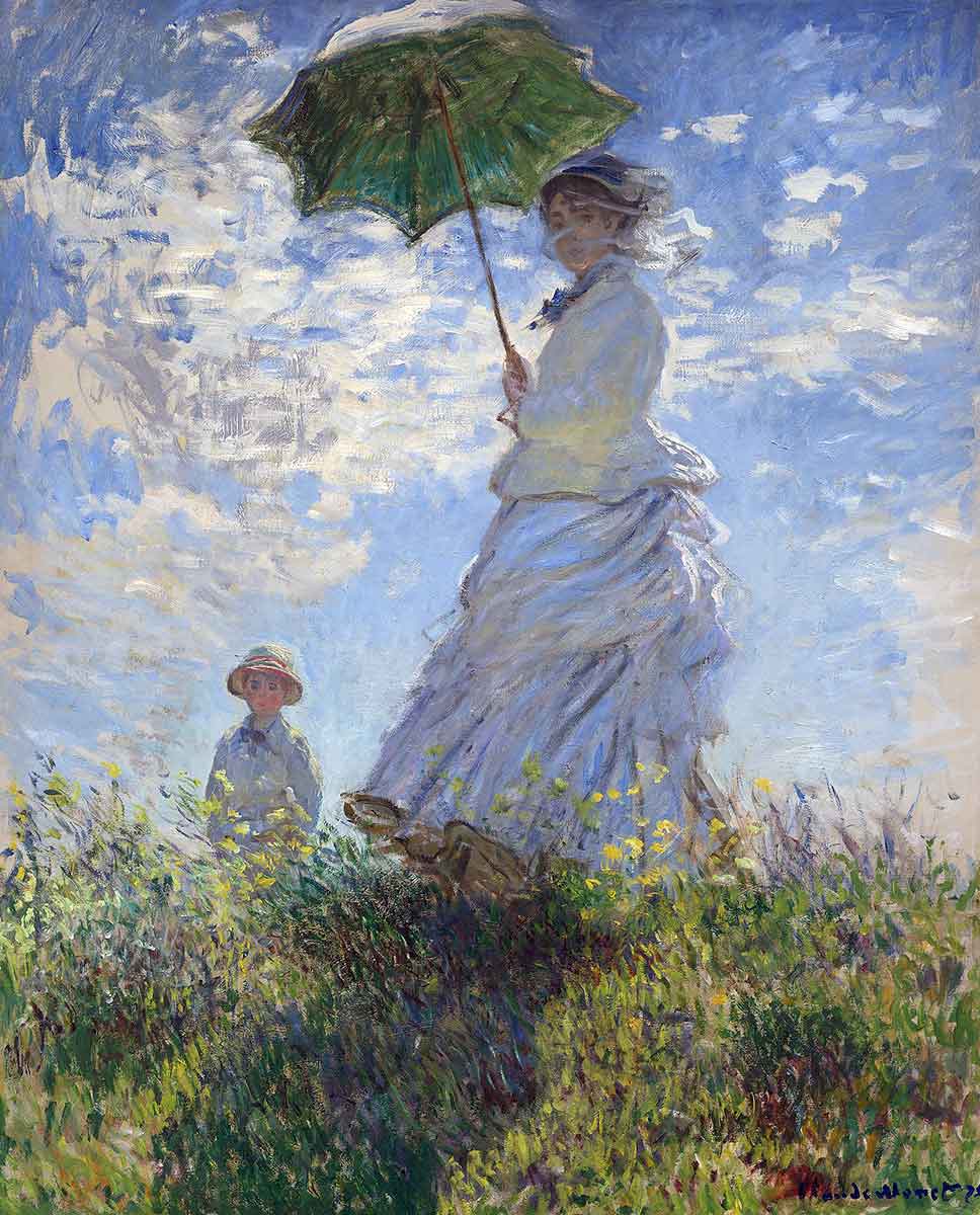 claude monet woman with parasol