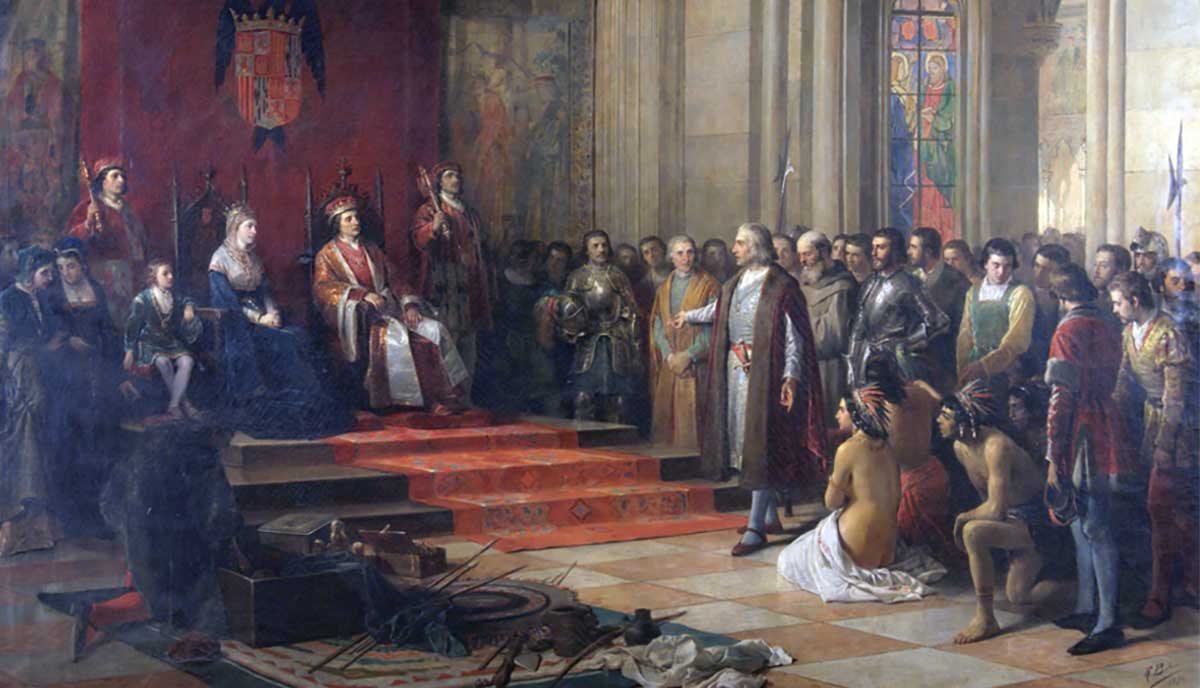 columbus before spanish monarchs 1492