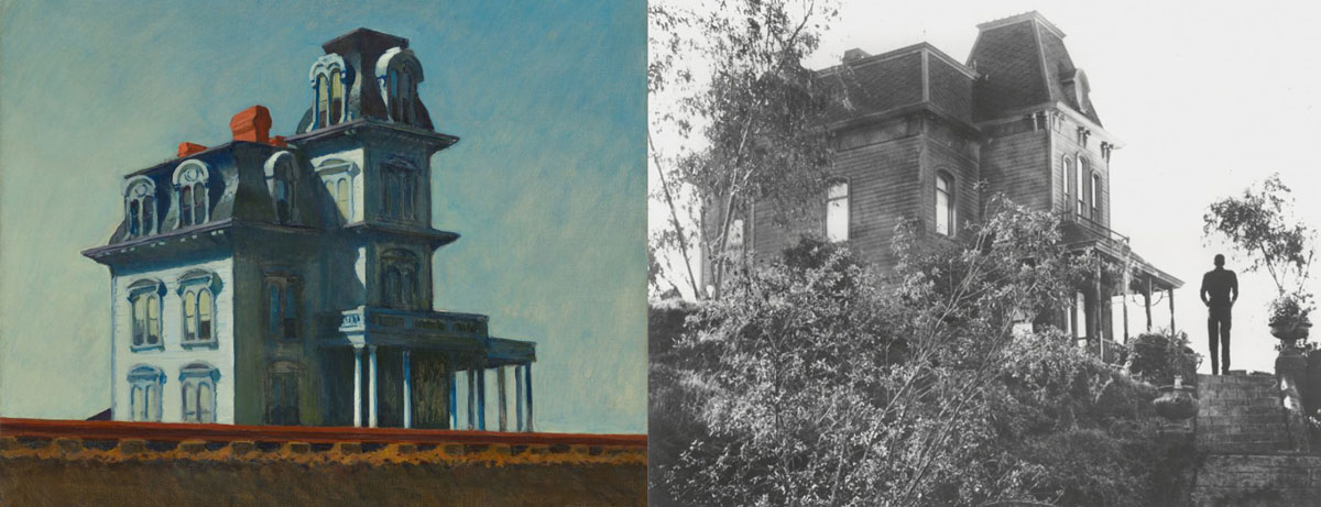 compare edward hopper alfred hitchcock houses movies