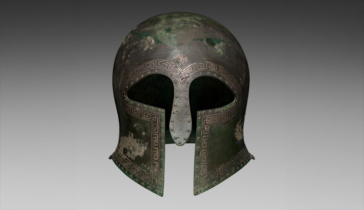 corinthian helmet bronze silver