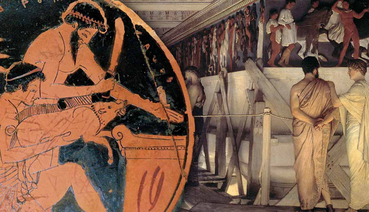 Ancient Greek sacrifice and frieze creation
