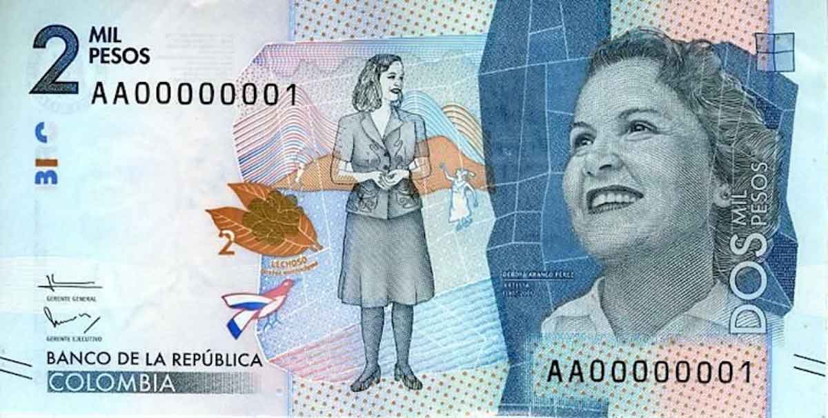 debora arango colombian peso