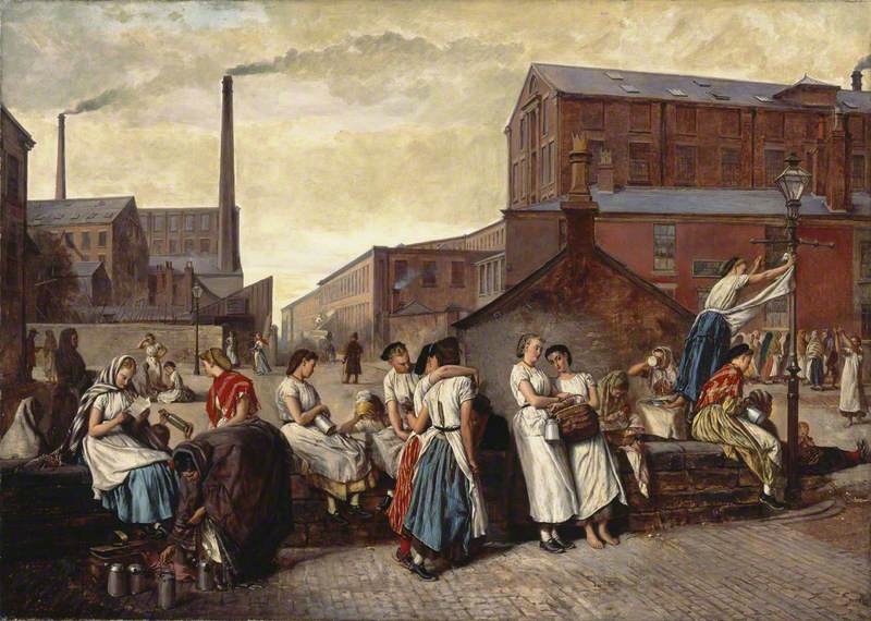 Crowe, Eyre, 1824 1910; The Dinner Hour, Wigan