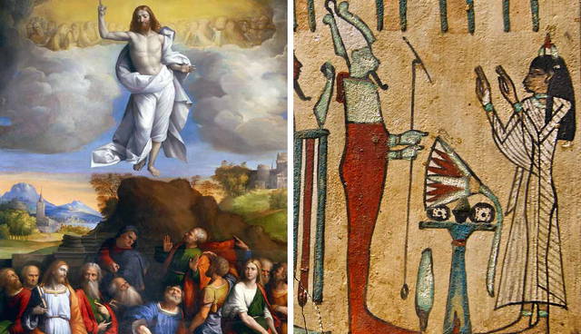 resurrection jesus jerusalem with osiris relief resurrection