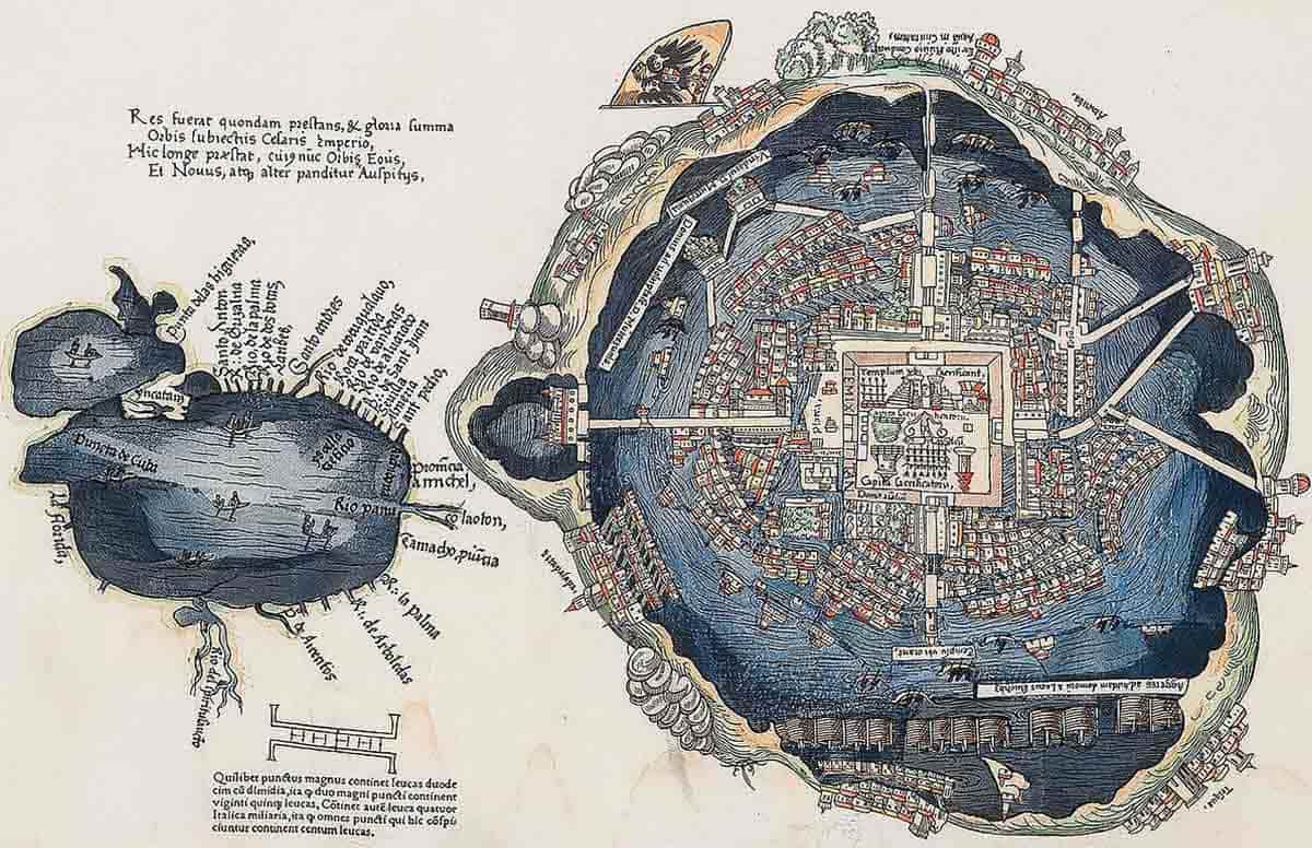 early map Tenochtitlan Aztec