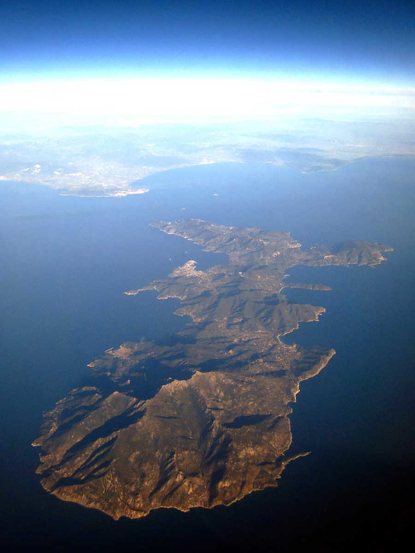 elba island aerial view