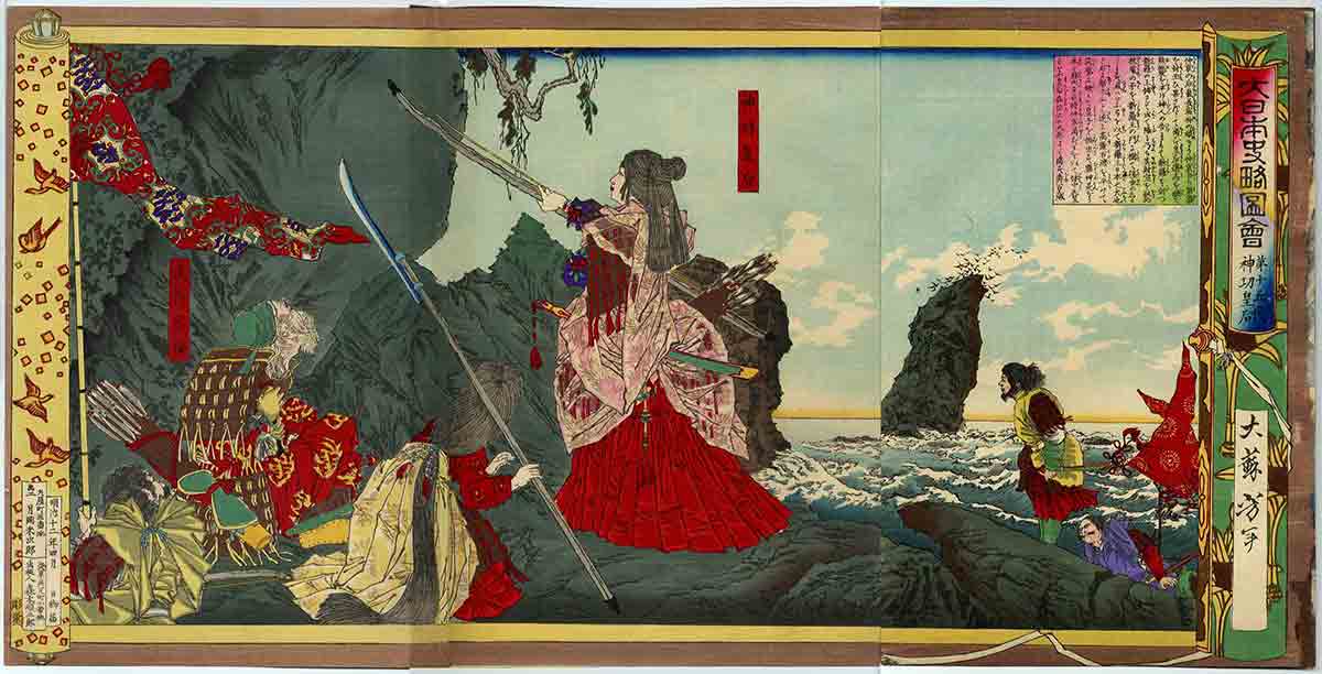 empress jingu lands kora painting tsukioka yoshitoshi