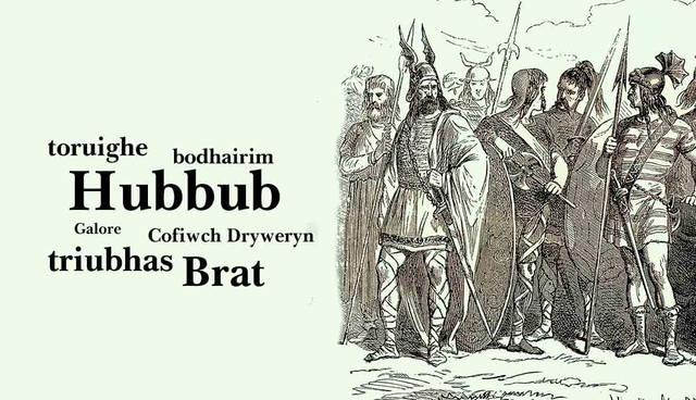 Celtic warriors beside loanwords from their languages
