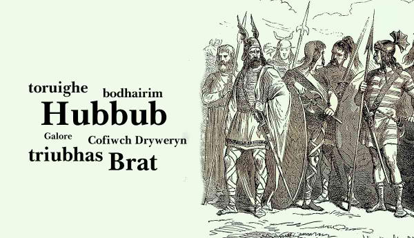 Celtic warriors beside loanwords from their languages