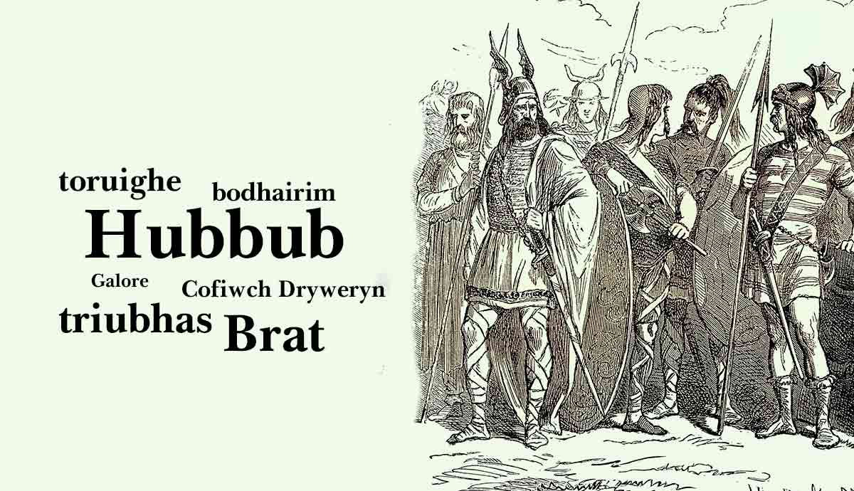Celtic warriors beside loanwords from their languages