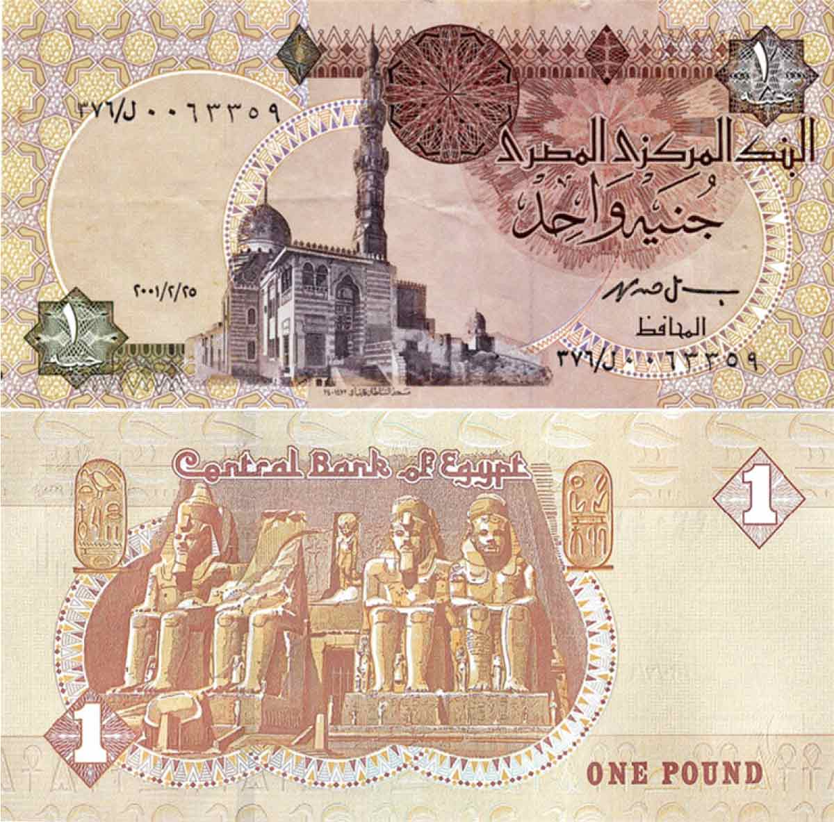eyptian architecture banknote