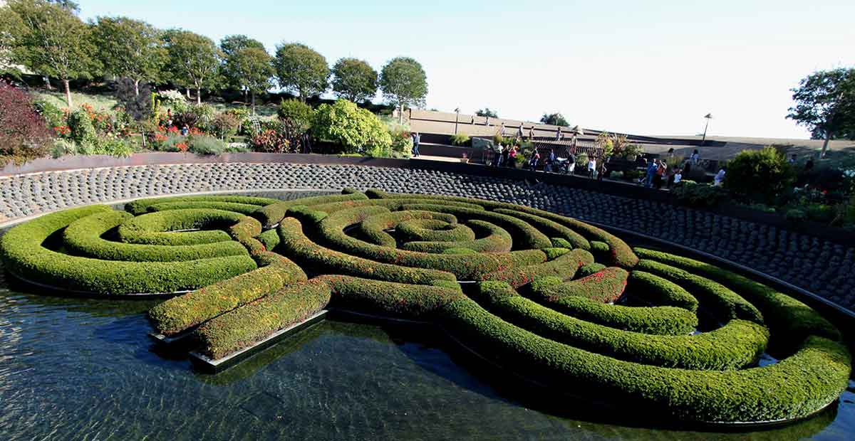 floating garden getty museum los angeles
