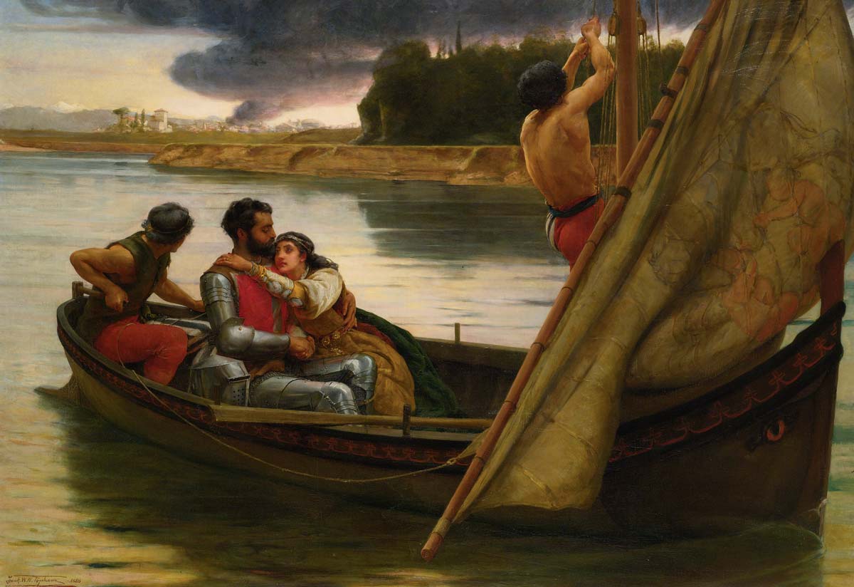frank william warwick topham voyage of king arthur and morgan le fay to the isle of avalon