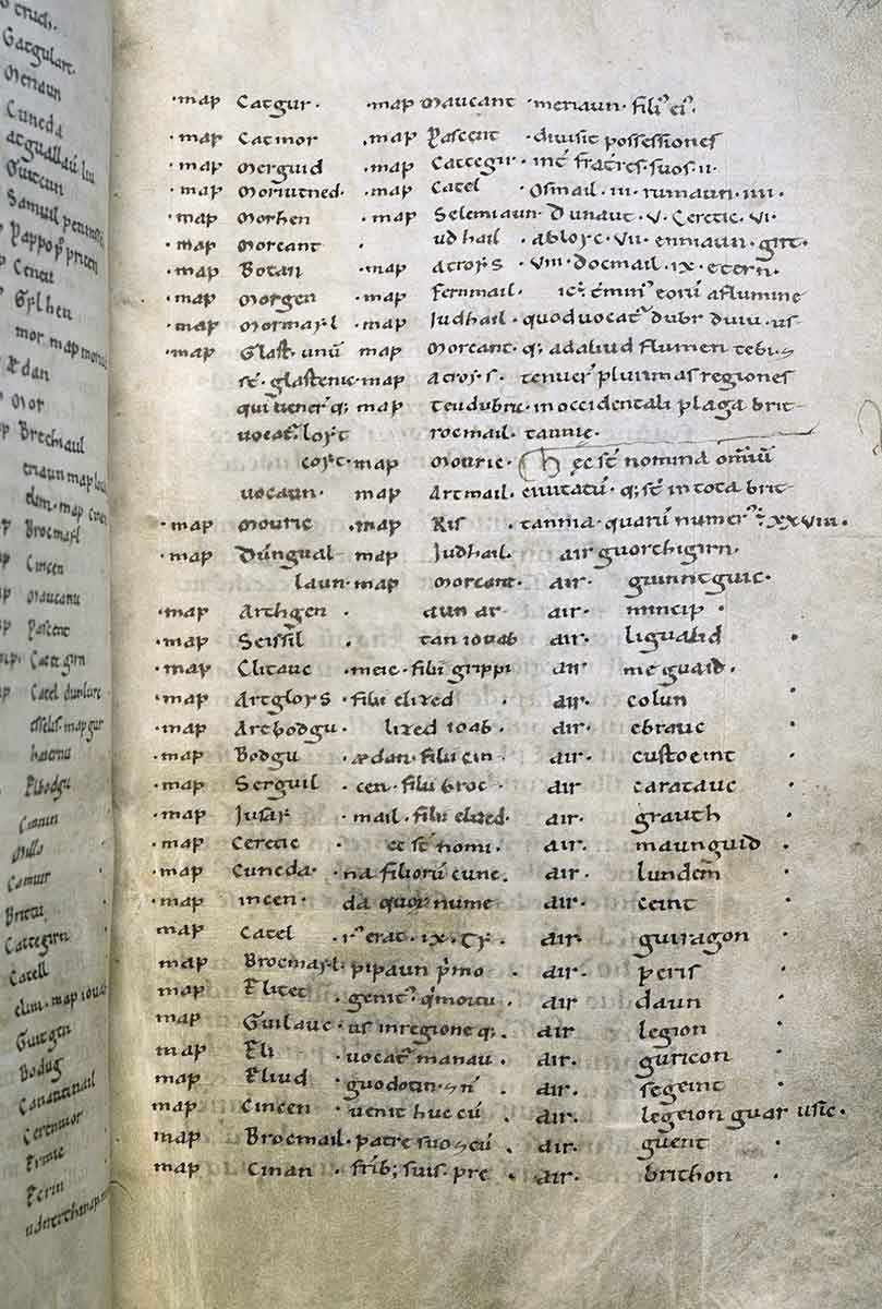 harleian ms 3859 folio 195r athrwys dynasty