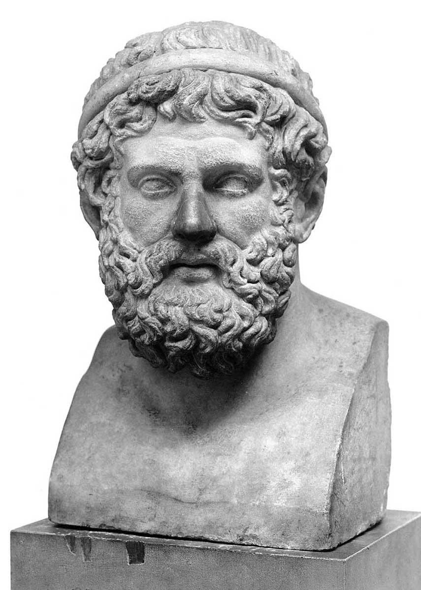herm bust poet philosopher