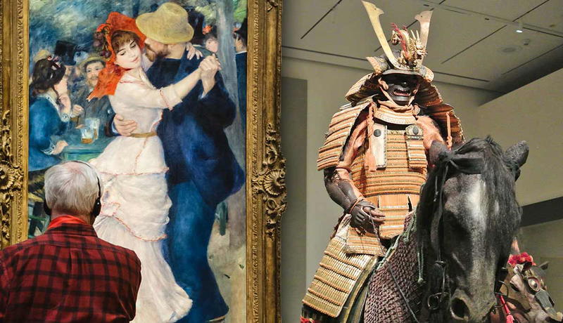 Dance at Bougival, by Renoir with samurai warrior