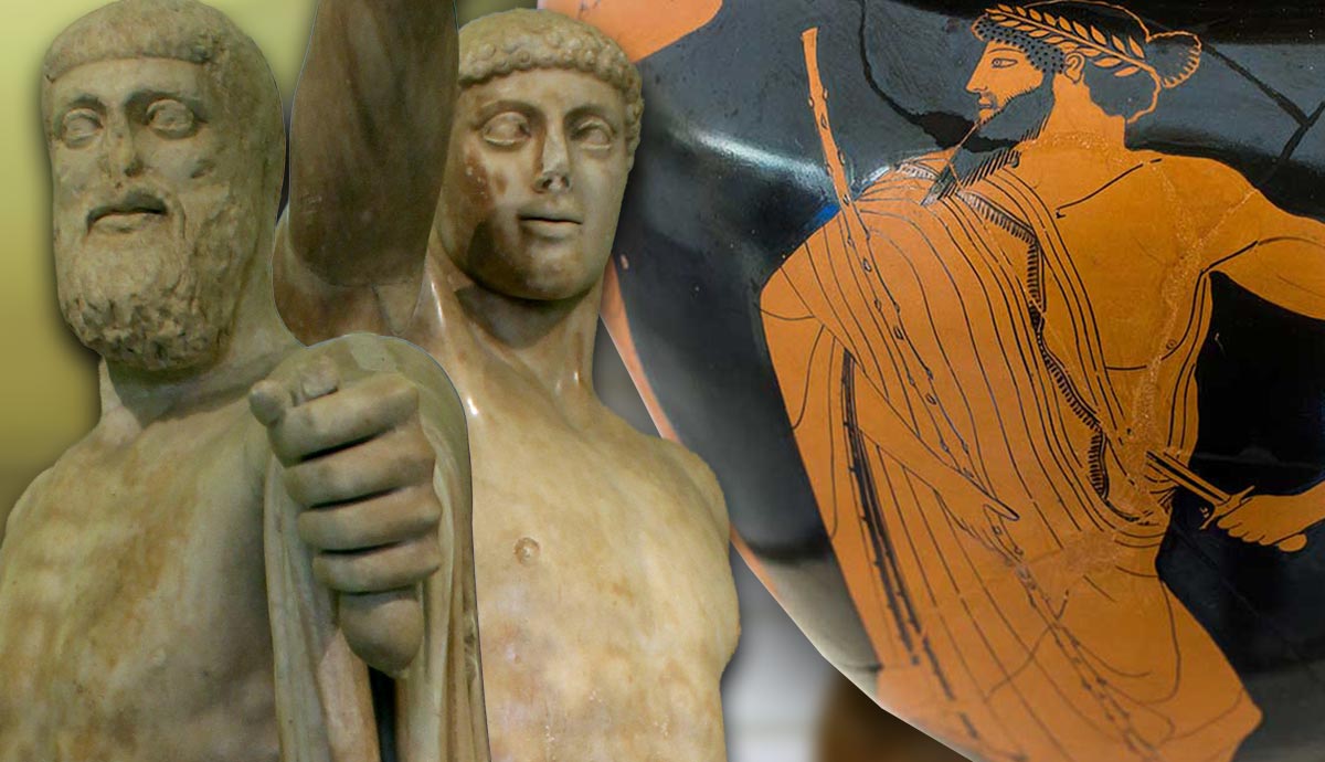 Greek statues and pottery artwork