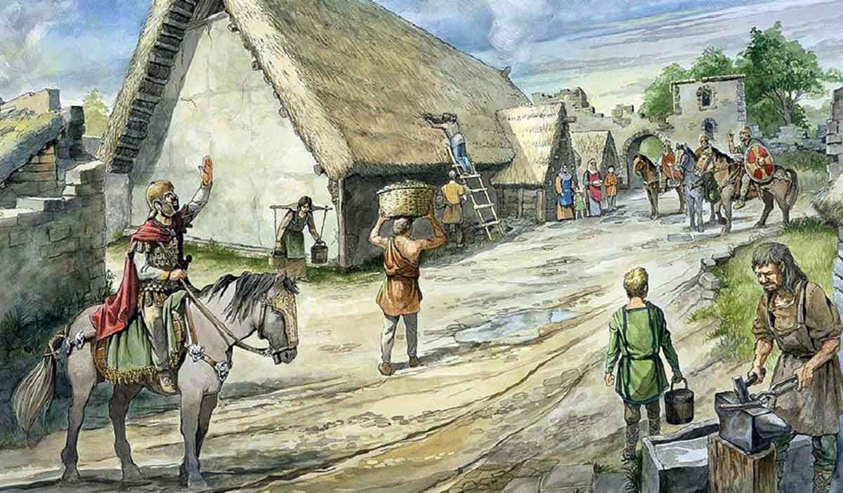 illustration birdoswald roman fort hadrians wall