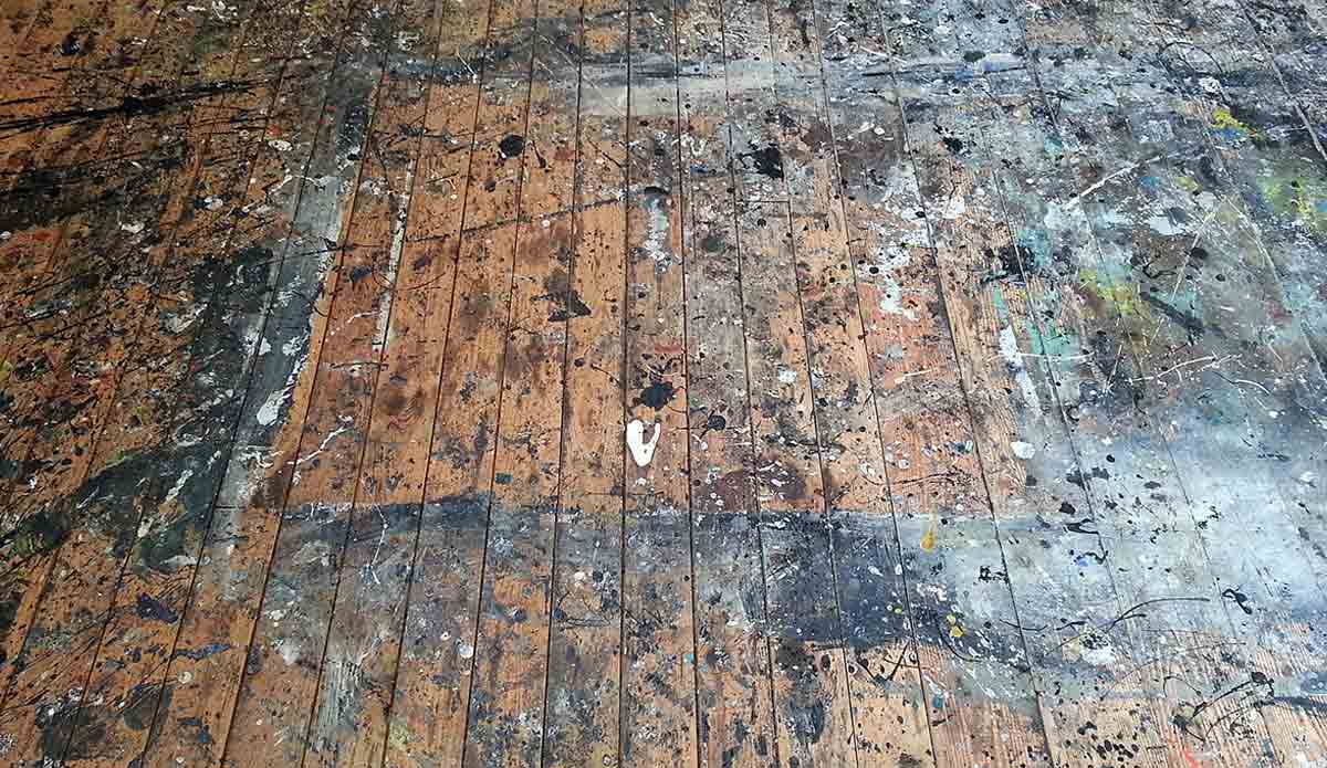 jackson pollock studio floor