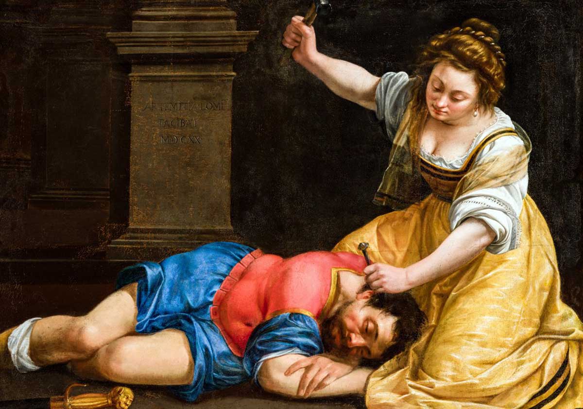 jael sisera gentileschi women in bible