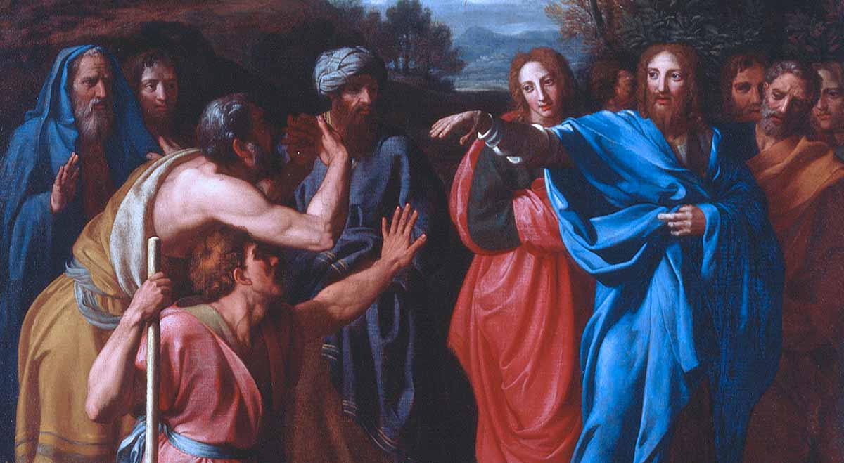 jesus christ heals the blind