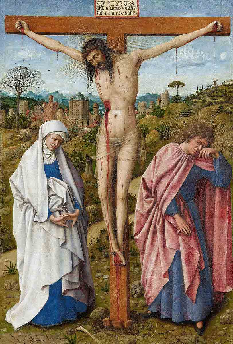 jesus christ on cross van eyck