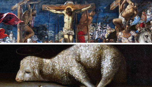 crucifixion by tintoretto with sacrificial lamb ayala