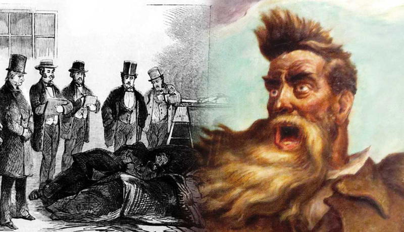 John Brown captured beside john brown painting