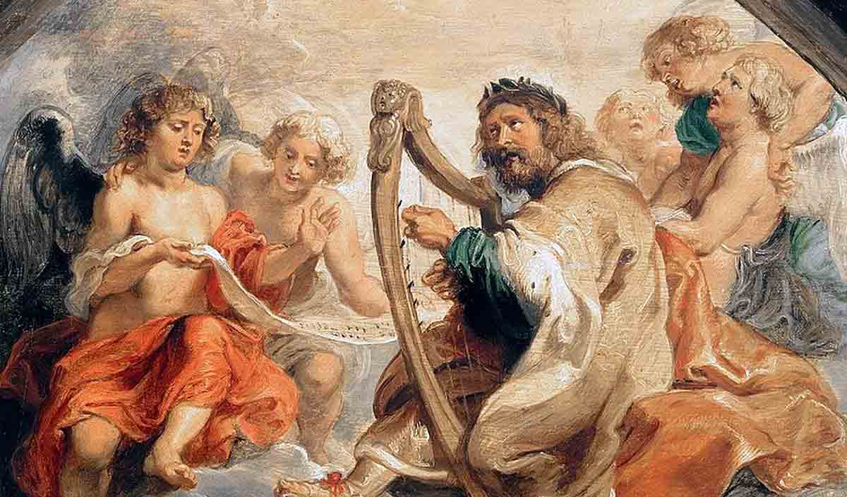 king david playing harp rubens the bible
