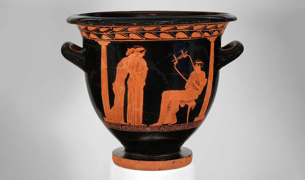 krater women listening music ancient greek music