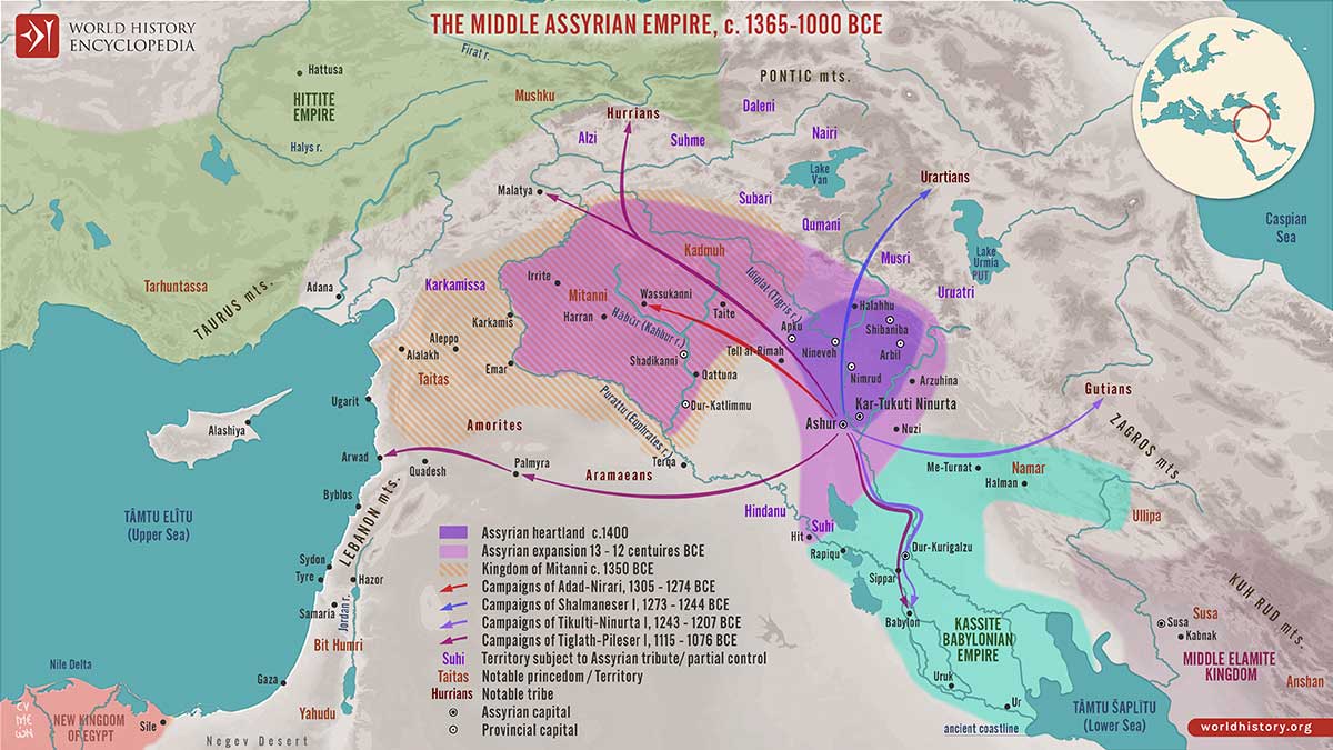 map middle assyrian empire