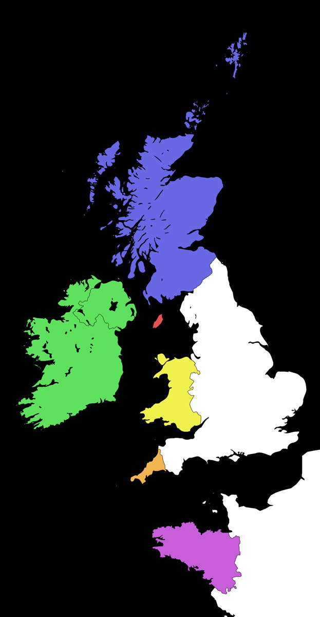 map of celtic nations