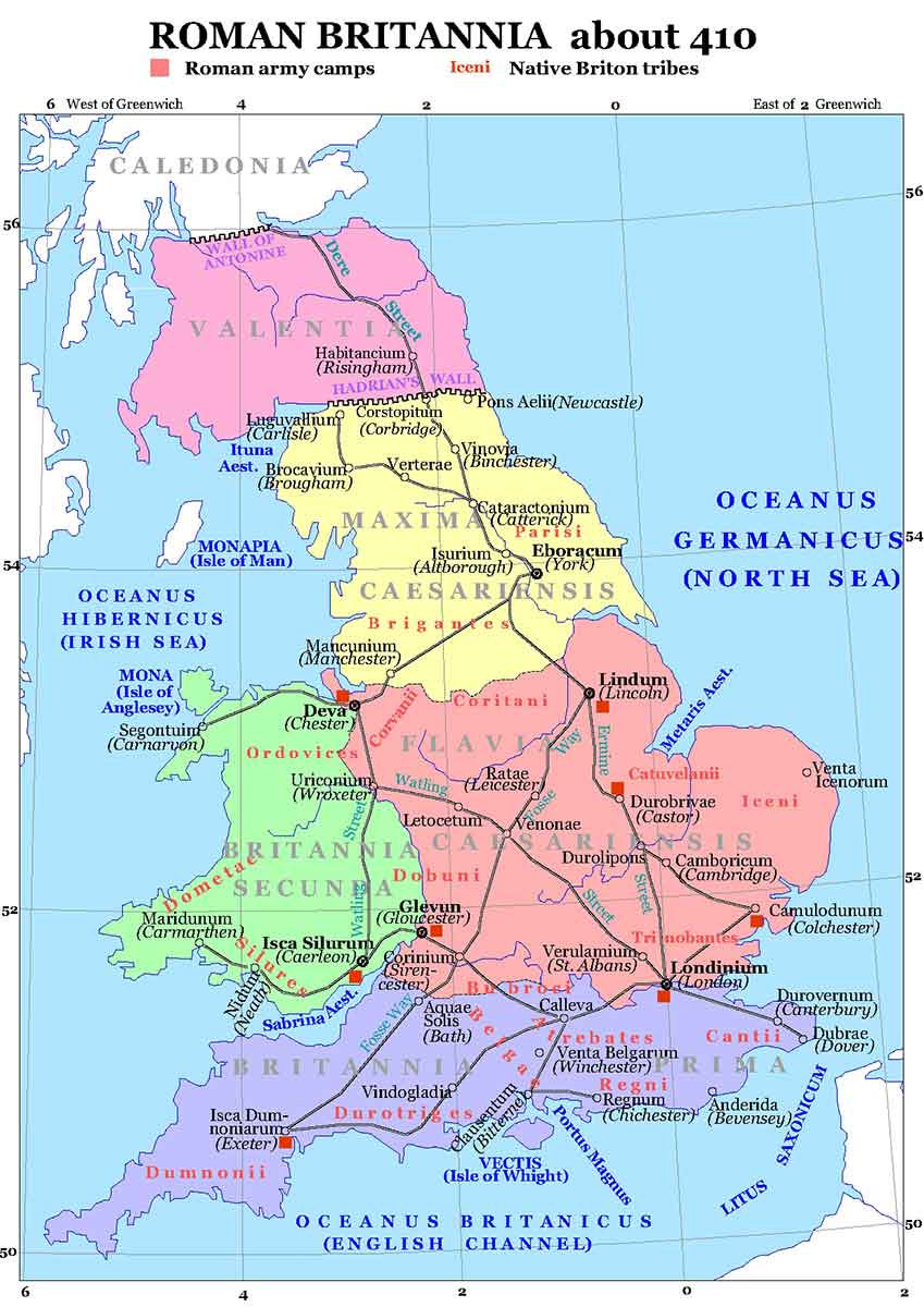 map roman britain 410